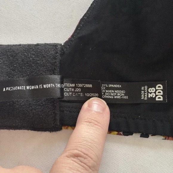 Torrid Curve Bra 38 DDD Leopard Floral Print - Picture 8 of 8